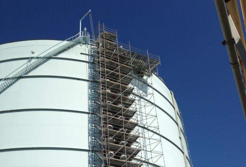 Access Stair Tower and Work Platform for Large Storage Tank