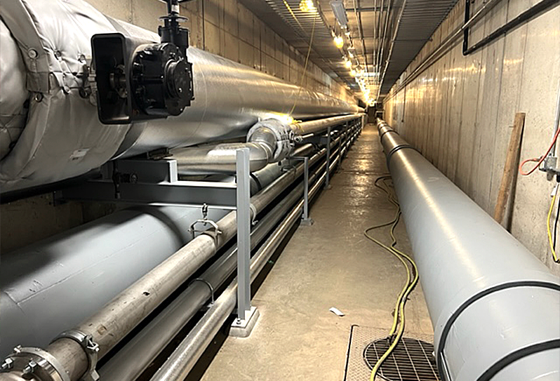 Utility Tunnel with 24" Steam Chilled Water for Medical Campus