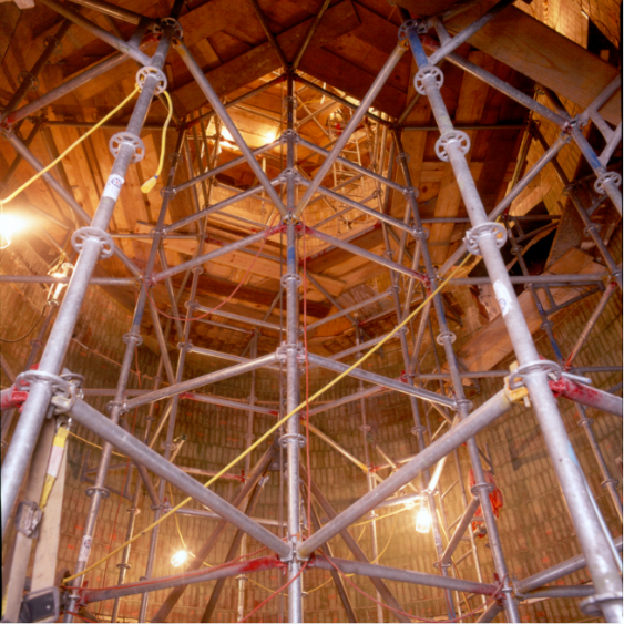 System Scaffold for Interior of Large Waste Incinerator